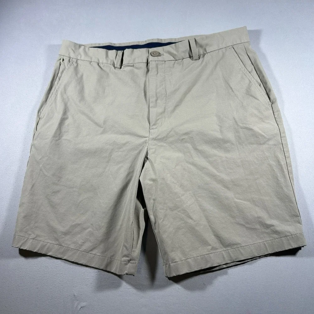 Vineyard Vines OTG On-The-Go Shorts Men's 36 Khaki Performance Stretch Golf